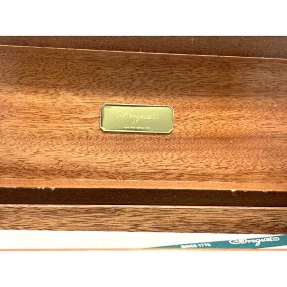 Breguet Watch Box Presentation Green Lacquered Wooden Display Empty Rare - Picture 11 of 15